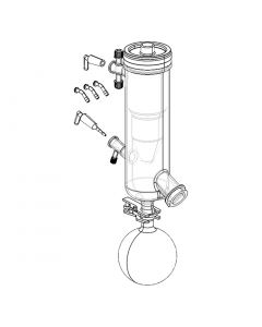 Cold Trap Condenser Glass Assembly for Rotavapor R-300 and R-100
